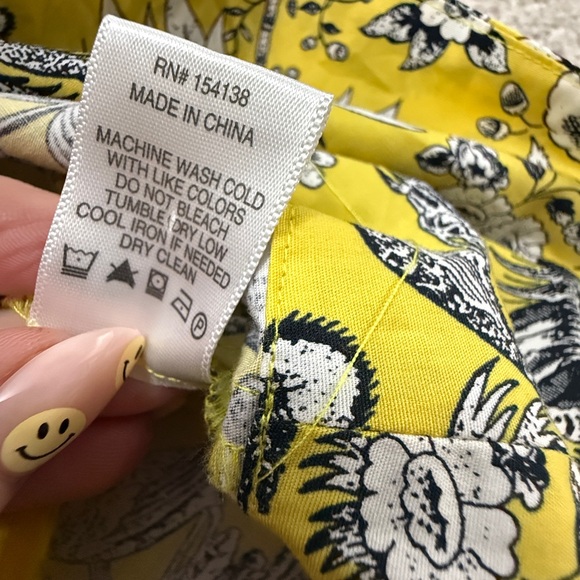 STAUD - Butter Yellow Garden Toile Puff Sleeve Mini Dress - Medium - Gorgeous - Picture 15 of 16